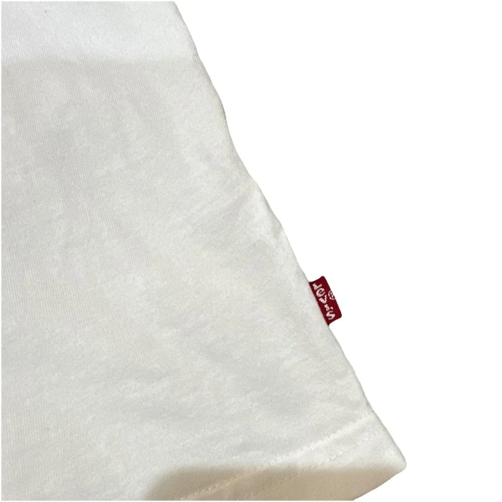 Levi's Men's White L Relaxed Fit Graphic Logo Crew Neck Short Sleeve Tee